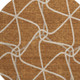 8' Rust And Ivory Geometric Washable Round Rug With UV Protection