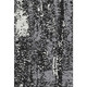 5' X 8' Black Gray And Ivory Abstract Washable Area Rug With UV Protection