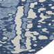 8' Denim Blue And Ivory Abstract Washable Round Rug With UV Protection