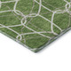 3' X 5' Green Ivory And Gray Geometric Washable Area Rug With UV Protection