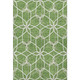 5' X 8' Green Ivory And Gray Geometric Washable Area Rug With UV Protection
