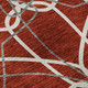 5' X 8' Red Ivory And Gray Geometric Washable Area Rug With UV Protection