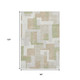 8' X 10' Beige Ivory And Taupe Geometric Washable Area Rug With UV Protection