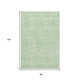 8' X 10' Mint Green And Ivory Geometric Washable Area Rug With UV Protection
