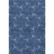 10' X 14' Navy Blue And Ivory Geometric Washable Area Rug With UV Protection