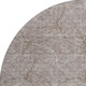 8' Taupe And Ivory Geometric Washable Round Rug With UV Protection