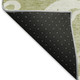 5' X 8' Artichoke Green And Ivory Damask Washable Area Rug With UV Protection