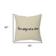 Black Taupe Canvas One Day Throw Pillow