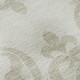 8' Ivory And Beige Damask Washable Round Rug With UV Protection