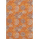 10' X 14' Orange Gray And Silver Abstract Washable Area Rug With UV Protection
