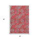 5' X 8' Red Gray And Silver Abstract Washable Area Rug With UV Protection