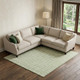 9' X 12' Artichoke Green And Ivory Geometric Washable Area Rug With UV Protection