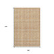 9' X 12' Copper And Ivory Geometric Washable Area Rug With UV Protection