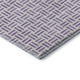 8' X 10' Lavender And Ivory Geometric Washable Area Rug With UV Protection