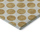 8' Gold And Ivory Polka Dot Washable Round Rug With UV Protection