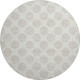 8' Ivory And Beige Polka Dot Washable Round Rug With UV Protection
