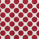 3' X 5' Red And Ivory Polka Dot Washable Area Rug With UV Protection