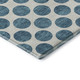 9' X 12' Teal And Ivory Polka Dot Washable Area Rug With UV Protection