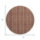 8' Blush Purple And Orange Striped Washable Round Rug With UV Protection