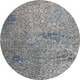 8' Silver Gray And Beige Abstract Geometric Washable Round Rug With UV Protection