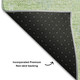 8' X 10' Green And Sky Blue Abstract Washable Area Rug With UV Protection