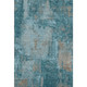10' X 14' Teal And Taupe Abstract Washable Area Rug With UV Protection