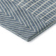 8' Denim Blue And Ivory Geometric Washable Round Rug With UV Protection