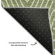 8' X 10' Green And Ivory Geometric Washable Area Rug With UV Protection