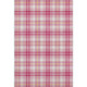 5' X 8' Blush Ivory And Orange Plaid Washable Area Rug With UV Protection