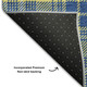 5' X 8' Yellow Ivory And Blue Plaid Washable Area Rug With UV Protection