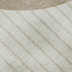 10' X 14' Ivory Beige And Taupe Striped Washable Area Rug With UV Protection