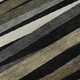 10' X 14' Black Brown And Ivory Striped Washable Area Rug With UV Protection