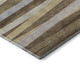 10' X 14' Brown Taupe And Beige Striped Washable Area Rug With UV Protection
