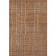 3' X 5' Rust Ivory And Gray Striped Washable Area Rug With UV Protection