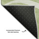 9' X 12' Artichoke Green And Ivory Abstract Washable Area Rug With UV Protection
