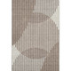 3' X 5' Brown And Ivory Geometric Washable Area Rug With UV Protection