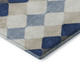 8' X 10' Navy Blue Ivory And Gray Geometric Washable Area Rug With UV Protection