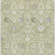 10' X 14' Artichoke Green Gray And Ivory Oriental Washable Area Rug With UV Protection