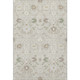 5' X 8' Beige Ivory And Taupe Oriental Washable Area Rug With UV Protection