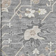9' X 12' Gray Ivory And Beige Oriental Washable Area Rug With UV Protection