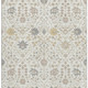 3' X 5' Ivory Beige And Gray Oriental Washable Area Rug With UV Protection