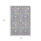 3' X 5' Lavender Beige And Blue Oriental Washable Area Rug With UV Protection