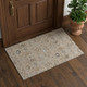 3' X 5' Taupe Gray And Brown Oriental Washable Area Rug With UV Protection