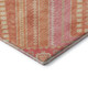 5' X 8' Coral Pink And Ivory Tribal Washable Area Rug With UV Protection