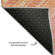9' X 12' Coral Pink And Ivory Tribal Washable Area Rug With UV Protection