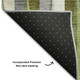 9' X 12' Green Ivory And Gray Geometric Washable Area Rug With UV Protection