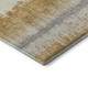 9' X 12' Gold Gray And Ivory Striped Washable Area Rug With UV Protection