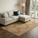 10' X 14' Rust And Beige Geometric Washable Area Rug With UV Protection