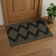 3' X 5' Black And Gold Geometric Washable Area Rug With UV Protection