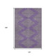 10' X 14' Purple And Lime Green Geometric Washable Area Rug With UV Protection
